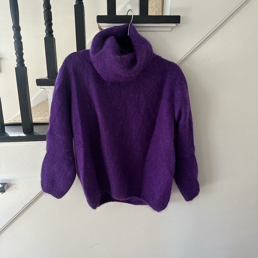 Easy Clothes Cozy Purple Turtleneck Sweater